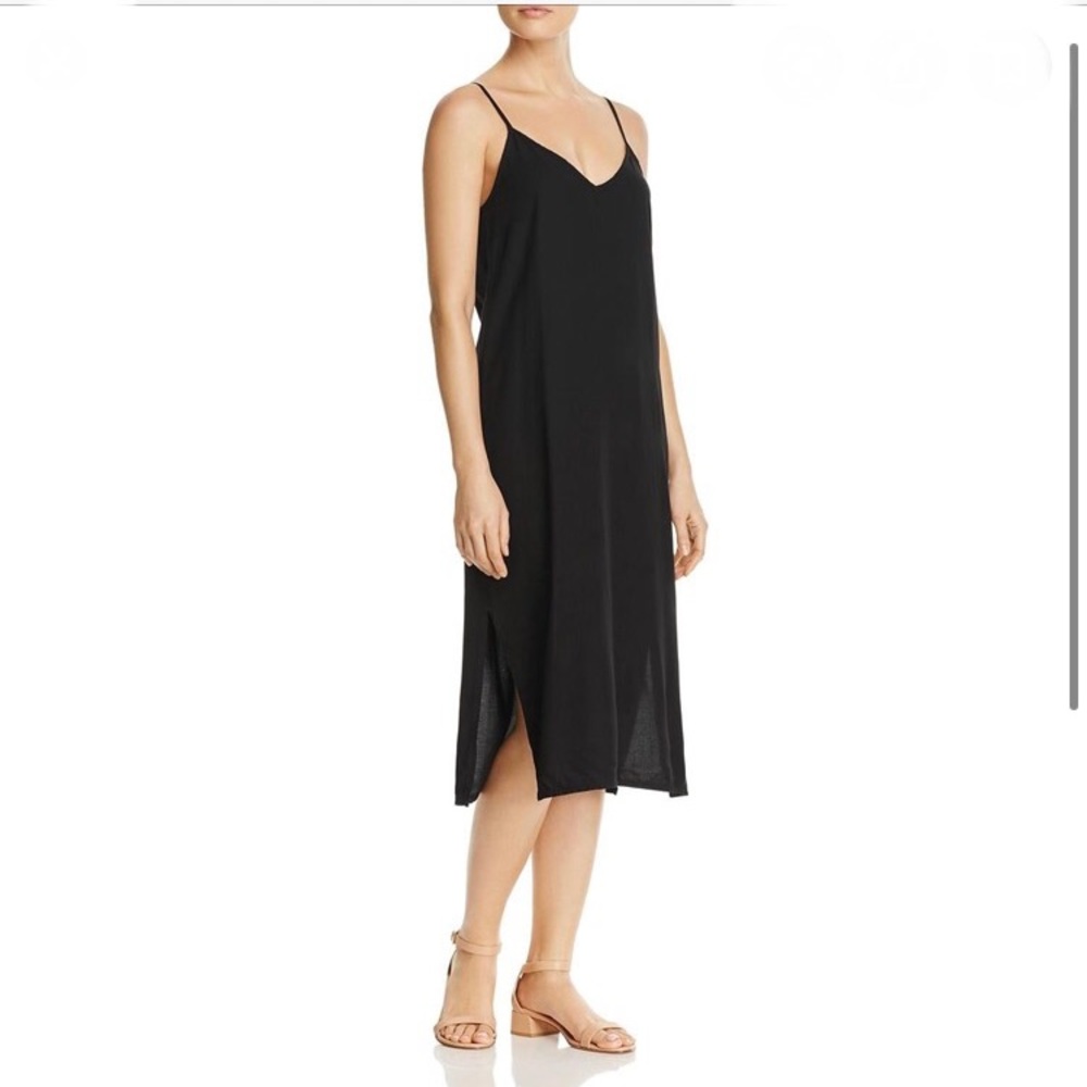 Splendid Black Midi Slip Dress